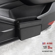 Car Trash Can, Foldable Multifunctional Hanging Storage Box Trash Can black