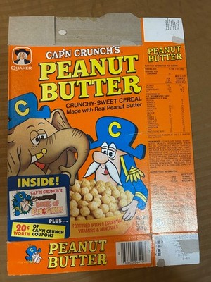 Quaker Cap'n Crunch Peanut Butter Box with Smedley - Fun & Games Book Offer