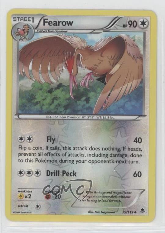 Fearow Reverse Foil Pokemon XY Phantom Forces #79