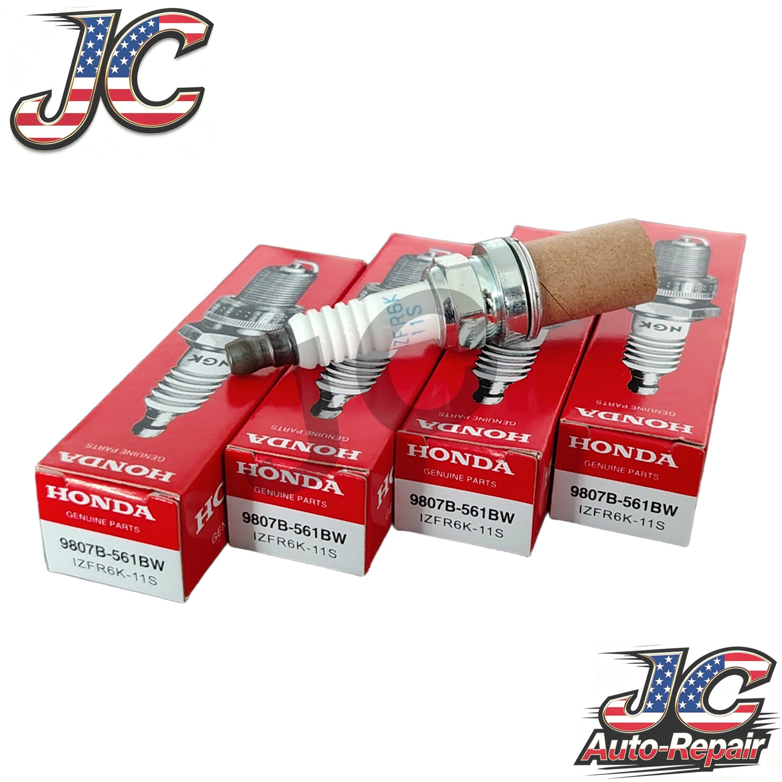 4PCS IRIDIUM Spark Plugs IZFR6K-11S 5266 9807B-561BW FOR 06-11 OEM CIVIC 1.8L