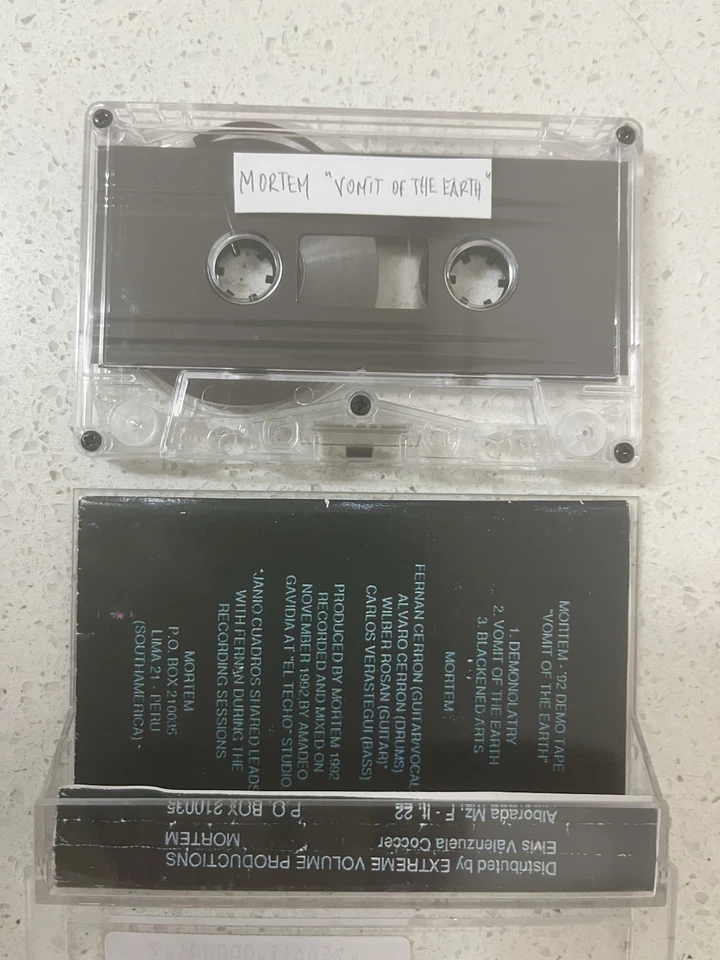 Mortem- Vomit Of The Earth 1993 Death Metal Cassette Tape Good - Image 4 of 4