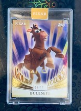 2025 Topps Chrome Pixar Gold Golden Icons Toy Story’s Bullseye Encased /15