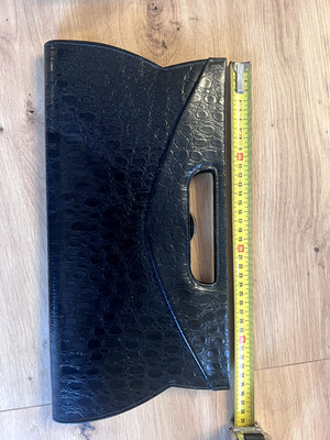 Französische Vintage Echtleder Tasche Kokosdruck - 80er/'90er Jahre - starr