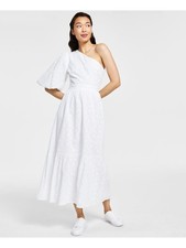 RACHEL RACHEL ROY Womens White Flounce Hem Lined Pouf Sleeve Maxi Dress 8