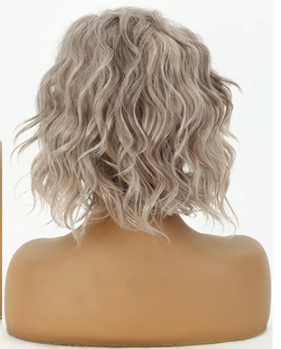 Perucas de cabelo sintético curtas fofas onduladas mix feminino macio natural uso diário - Imagem 3 de 4