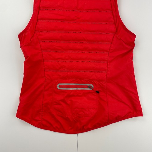 NIKE Gilet Medio Rosso Donna Full Zip Scaldacorpo Gilet Imbottito Running Logo - Foto 9 di 10