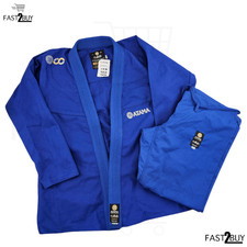 Atama Collab BJJ Gi Kimono Jiu Jitsu Anzug Blau Größe A1 Baumwolle
