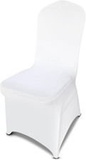 30 Pcs White Stretch Chair Covers - Premium Polyester Spandex Slipcovers for Wed