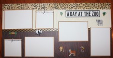 Zoo scrapbook pages 2, each 12 x 12 handmade assembled family /school field trip