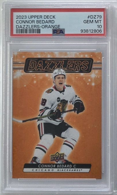 2023 Upper Deck Connor Bedard Dazzlers Orange #DZ79 PSA 10