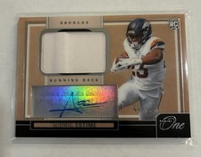 Panini One Football Rookie Auto Patch Audric Estime #119 /99 Broncos 2024
