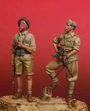 1/35 2 pezzi kit modellino in resina soldati italiani fanteria ww2 non...