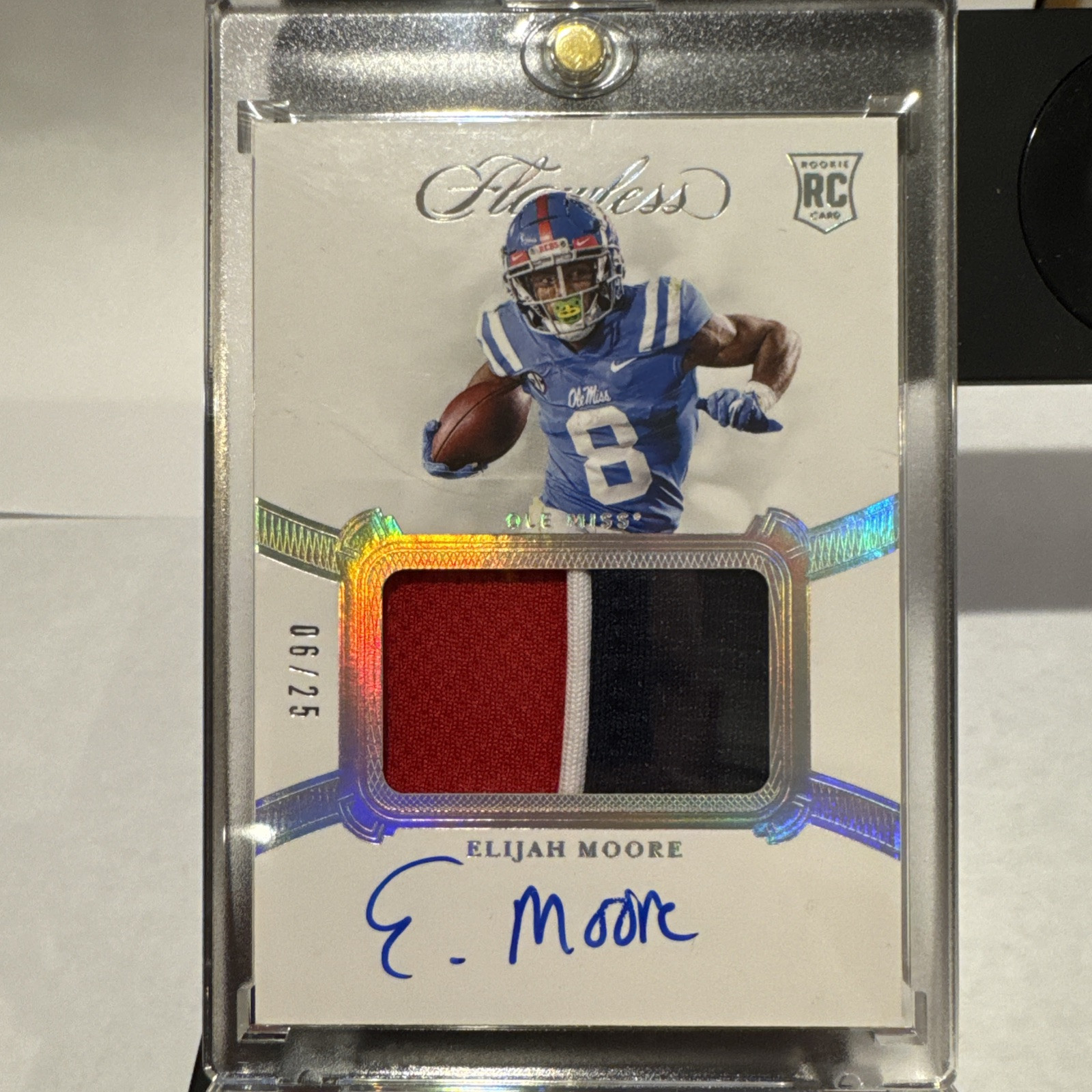 ELIJAH MOORE Ole Miss 2021 Flawless - PATCH/AUTO - 06/25
