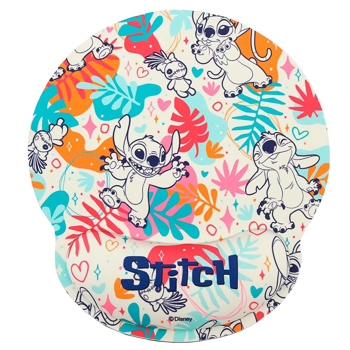 Tapis de souris ergonomique XXL Stitch multicolore pour ordinateur