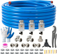 3/4" 100 200 300Ft Compressed Air Line Kit for Shop/Garage, Hdpe-Aluminum Rapid