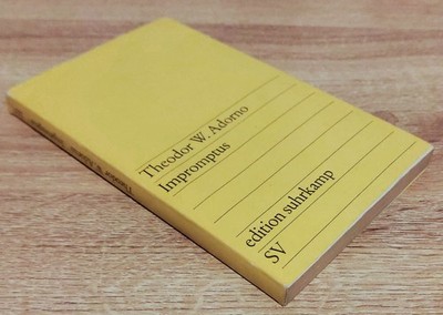 Theodor W. Adorno - Impromptus - Suhrkamp 1968, Used, Very Good