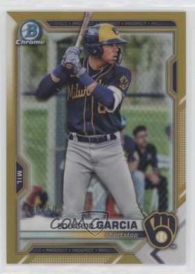 2021 Bowman Draft Chrome Gold Refractor 46/50 Eduardo Garcia #BDC-22 sh7