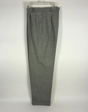 Lauren Ralph Lauren Trousers Women Size 8 Gray Wool Pleated Cuffed Lined USA