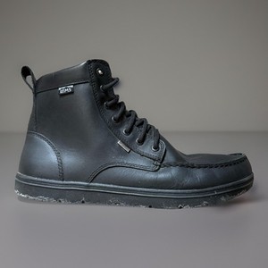 Lems Boulder Boots Mens 10 Women 11.5 Black Leather Waterproof Up Minmal Barefoo Lems Boulder Boot Vegan Black | Natural Footgear main image 3