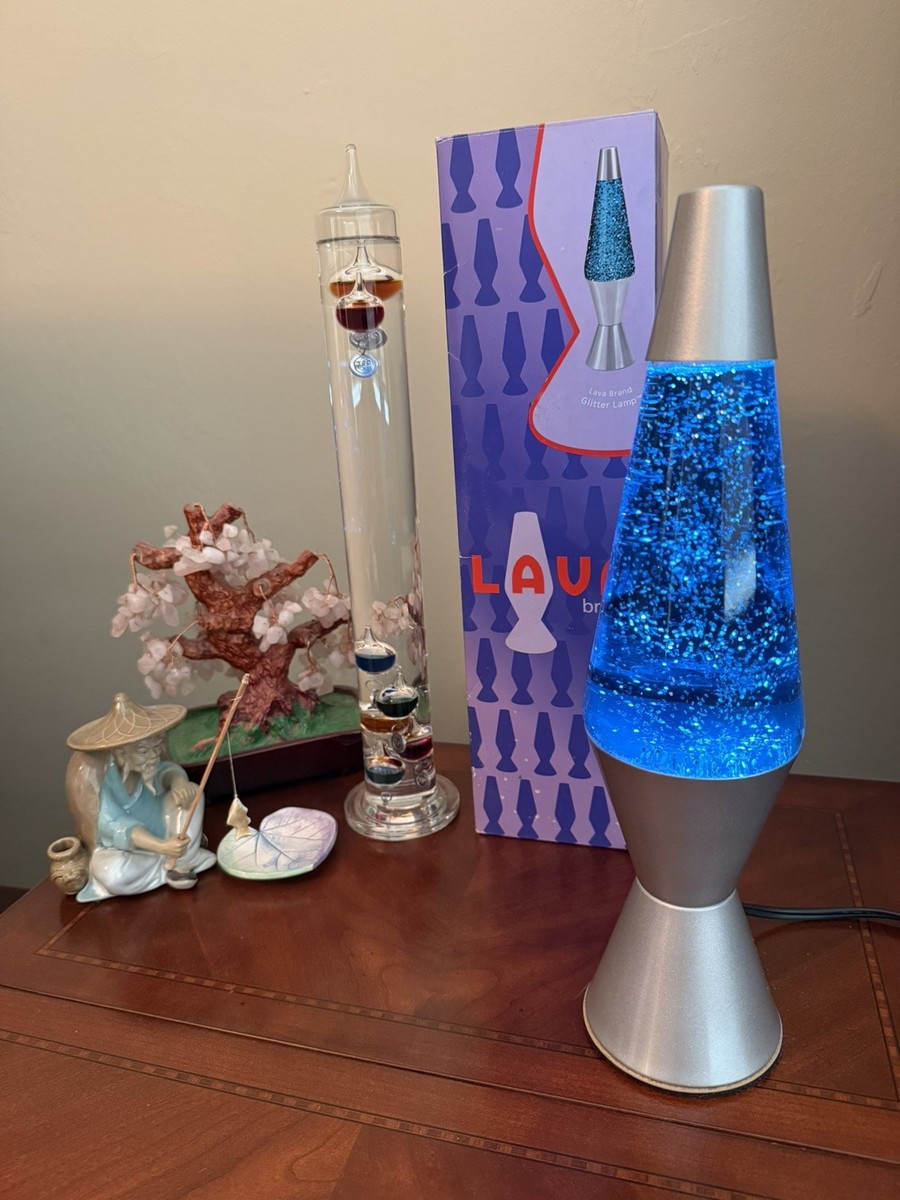 Lava ランプ型電話 青　LavaLite ラバライト　グリッターランプ Lava Lite Lamp Vintage RARE Teal and Silver Glitter 2003 1990's