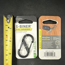 Nite Ize S-Biner Dual Carabiner 2 Plastic D-Shape Carabiner SBP2-03-01BG