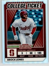 Brock Jones 2022 Elite Extra Edition College Tickets Optic Holo CTO-21 Stanford