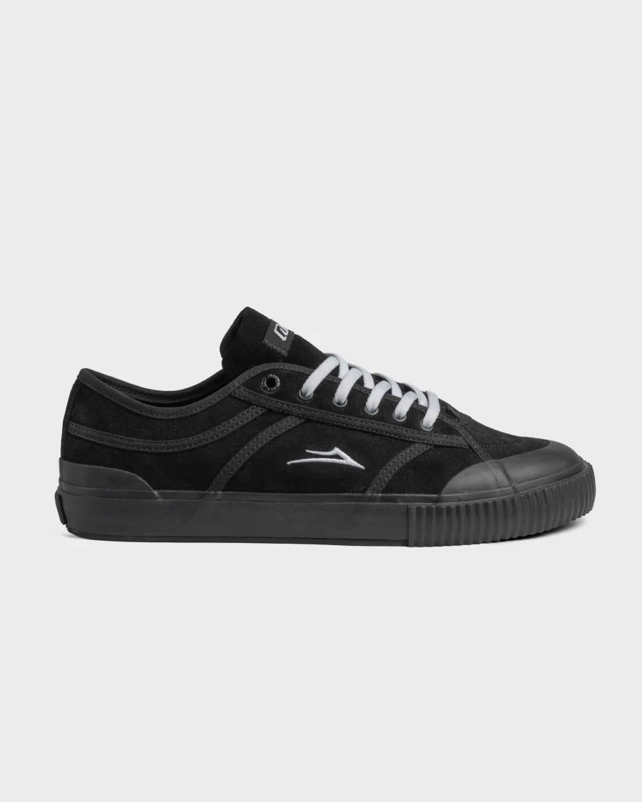 Lakai Footwear Conrad Elite Black Black Suede Skateboard Shoes Skate Sneakers