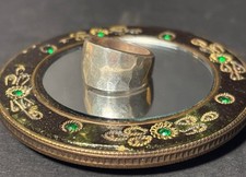 Vintage Sterling Silver Hammered Ring Size 6