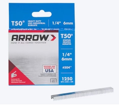 50412SP Arrow T50 1/4'' staples - 1PK