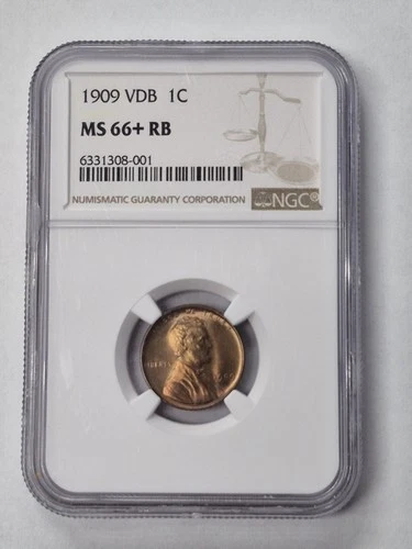 1909 VDB NGC MS66+ RB Red and Brown Lincoln Wheat Cent