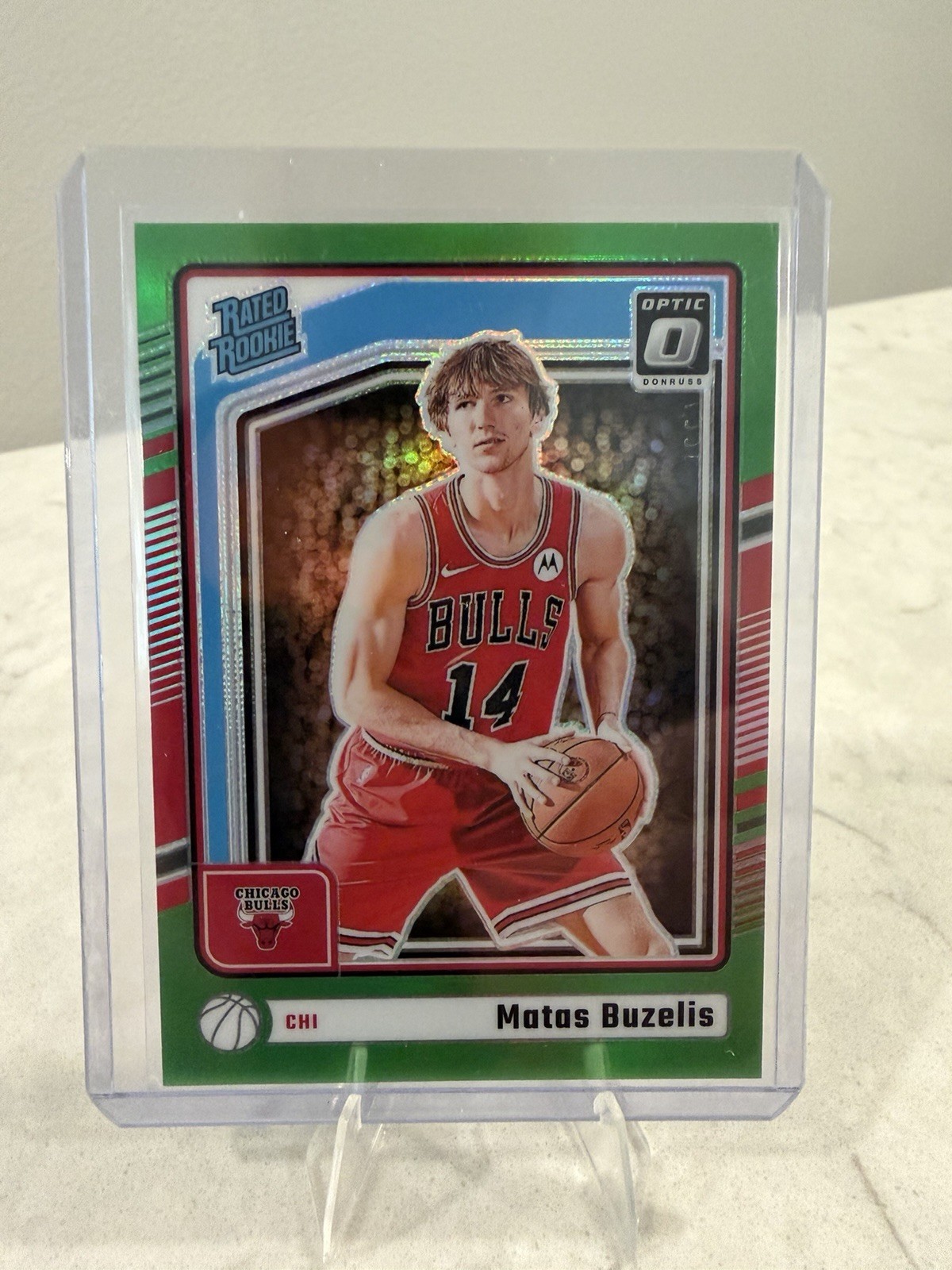 2024-25 Donruss Optic Rated Rookie Matas Buzelis #271 Lime Green /149 Bulls RC