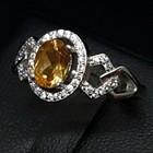 World Class 1.16ctw Citrine & White Sapphire 925 Silver Ring Size 8 — photo 3