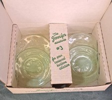 Vintage NIB Mosser Glass  Jennifer Miniature Set 3 Green