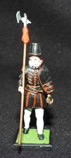 Vintage Alymer Spain Lead Metal England Beefeater Yeoman Soldier w/ Halberd