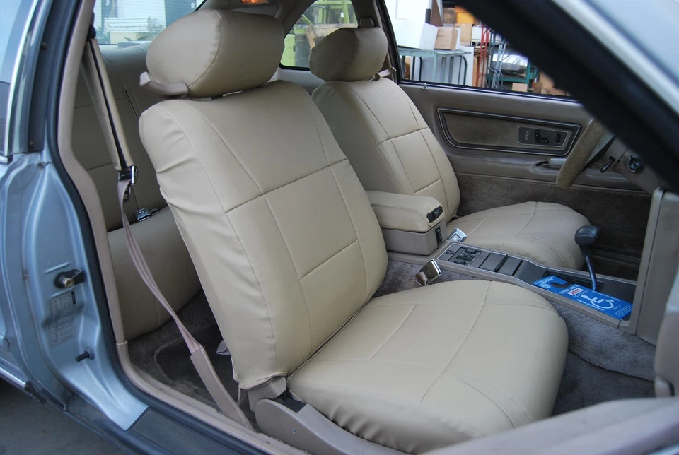 FUNDAS DE ASIENTO DELANTERAS PARA LINCOLN MARK VII - IGGEE, CUERO S, AJUSTE PERSONALIZADO 13 COLORES Foto 4 de 4