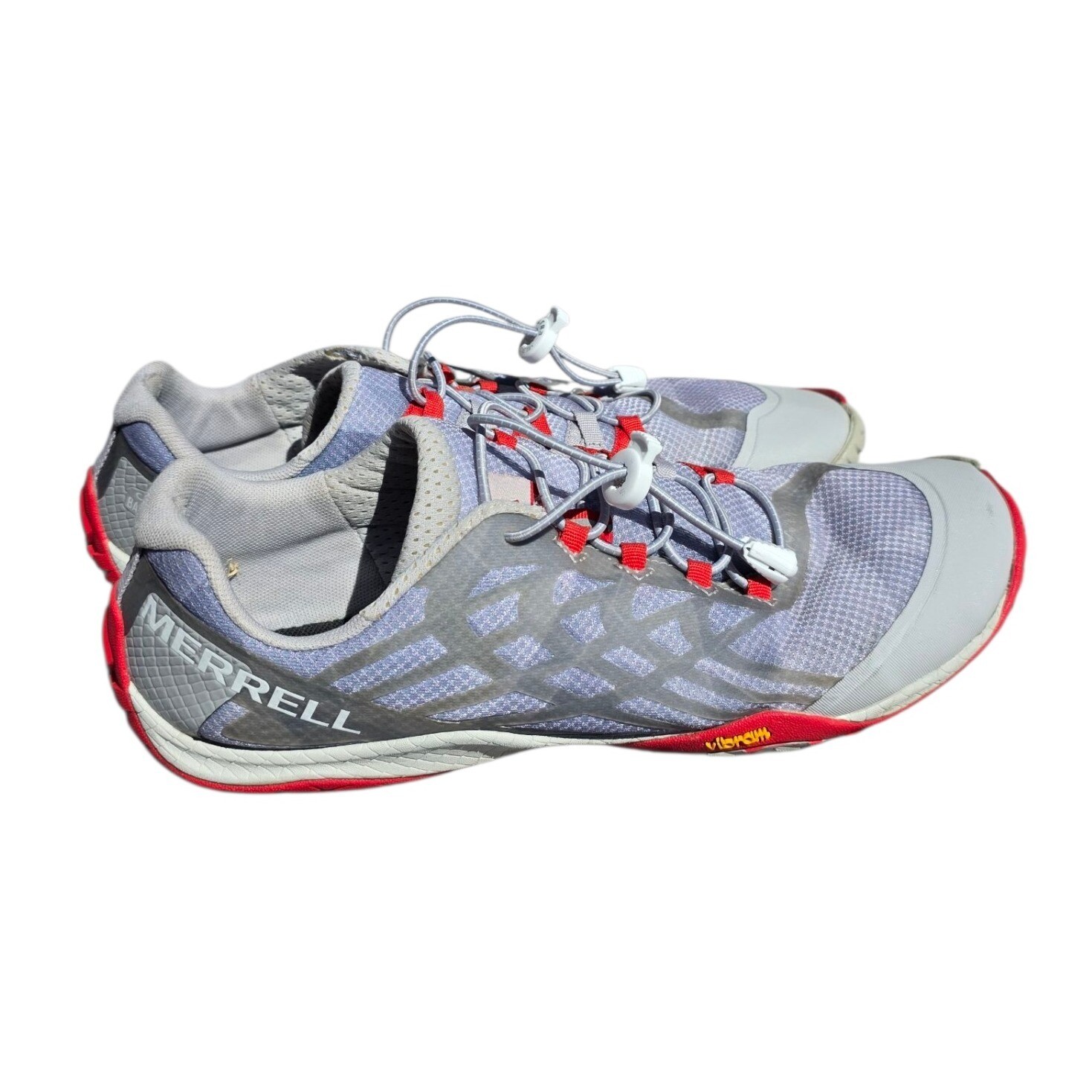 Scarpe da trail running Merrell a piedi nudi Vibram minimalista atletica grigio rosso