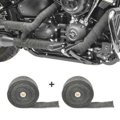 2x Hitzeschutzband 10m für Suzuki Intruder VL 800 Volusia Auspuffband BK1