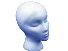 Styrofoam Head Forms Box of 12 Mask Wigs Halloween Display Foam Mannequin Hats