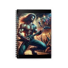 Guitar god Spiral Notebook - Ruled Line