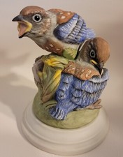 Boehm Fledgling Western Bluebirds Figurine #494 Made In USA