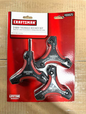 Craftsman 3 Piece 3-way Triangle Hex Key Set 99625 Craftsman 3 Piece 3-way Triangle Hex Key Set 99625