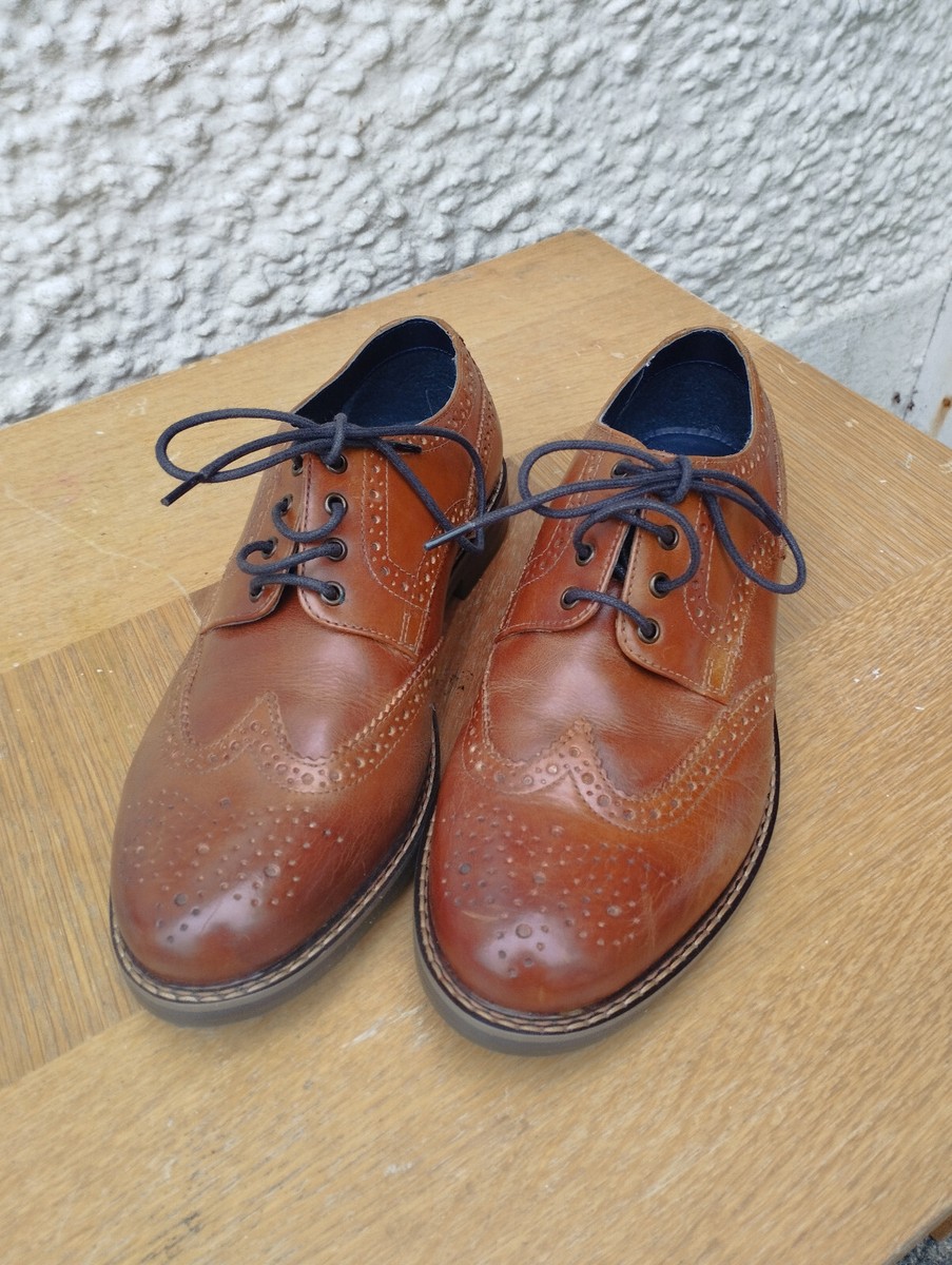 M&S Collection Marks And Spencer Leather Trisole Brogues Size Wide Fit  Shoes