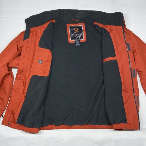 Free Country Men’s XL Burnt Orange Winter Jacket W/Hood,Zip Pockets,Compartments - Picture 8 of 12
