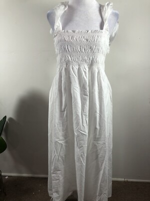 FRENCH CONNECTION Linen White Organic Cotton Midi Dress SIZE 4 | eBay FRENCH CONNECTION Linen White Organic Cotton Midi Dress SIZE 4 | eBay