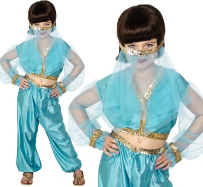 Kinderkostüm Arabische Tänzerin Mädchen Kostüm Jasmin Outfit Neu von Smiffys