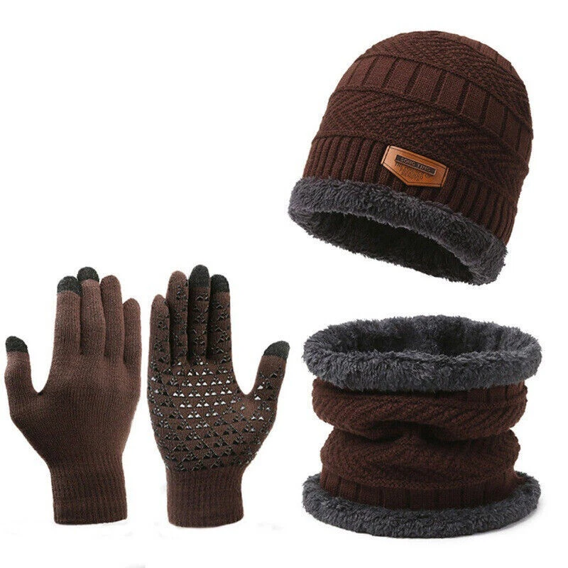 3 PIEZAS GORRA BENNIE PARA HOMBRES MUJERES NIÑOS NOVIA ESPOSA PAPÁ REGALO DE INVIERNO SAN VALENTÍN UK Foto 2 de 4
