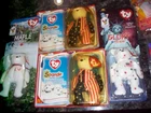LOT of 11 *Vintage* TY Beanie Babies Bear McDonalds Spangle Lips Glory Maple ++