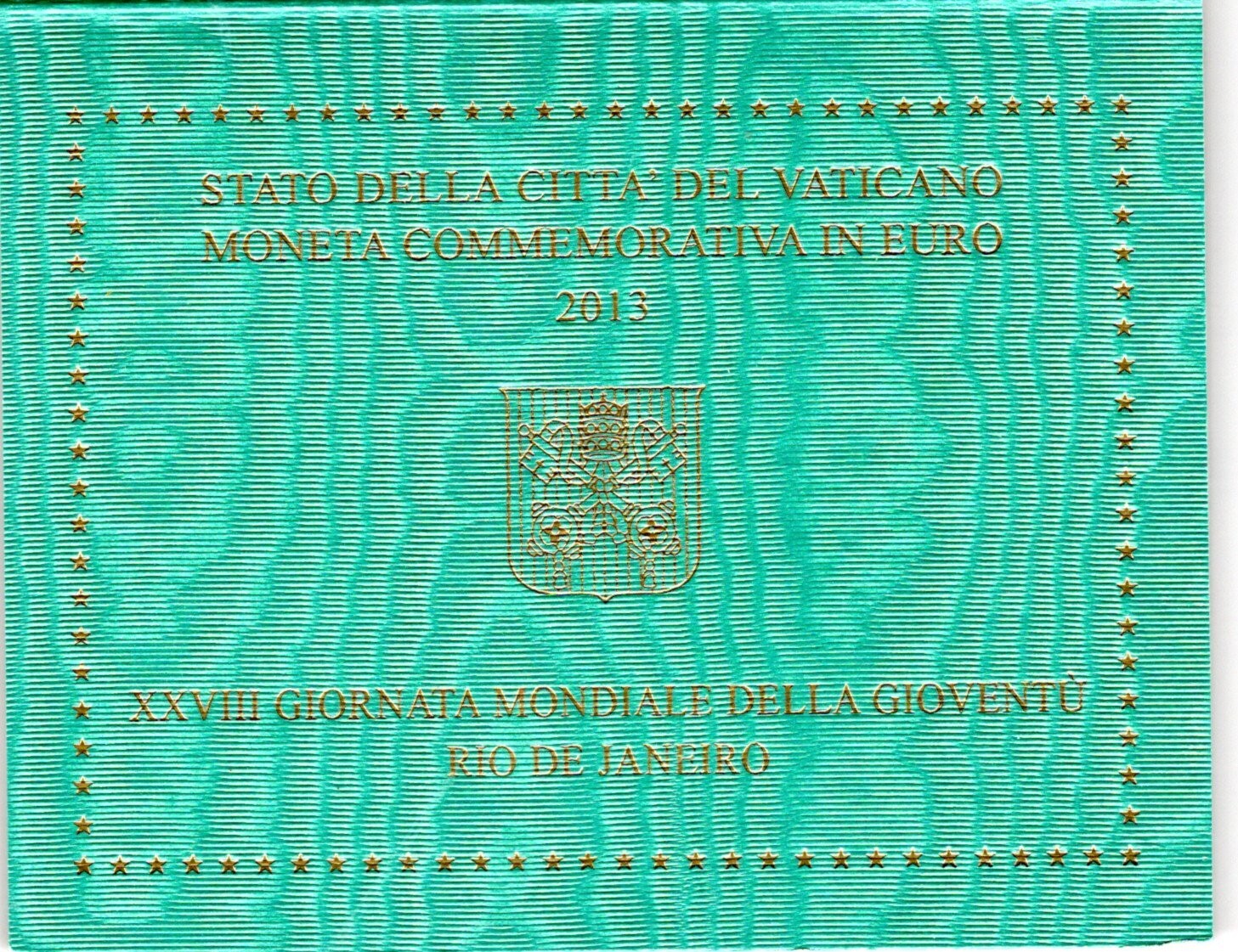 COFFRET BU VATICAN 2013   2 EURO JOURNEE DE LA JEUNESSE  RIO