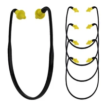 Titus 5 Pc EAR PLUGS BANDED SHOOTING FIRING RANGE HEARING NOISE PROTECTION BULK