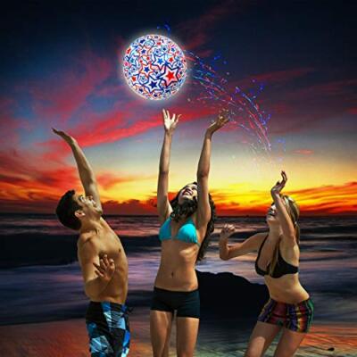 Swimways 6045218 - Light Up Beach Ball, beleuchteter Wasserball mit Stern Design